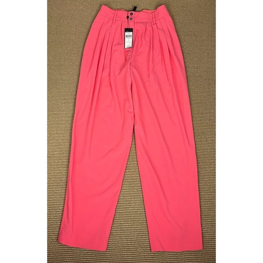 bcbg maxazria Pleated Front Pants Color‎ Sunkist Coral Size XS New